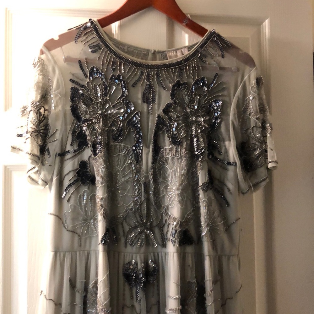 Sequin Grey Maxi Dress